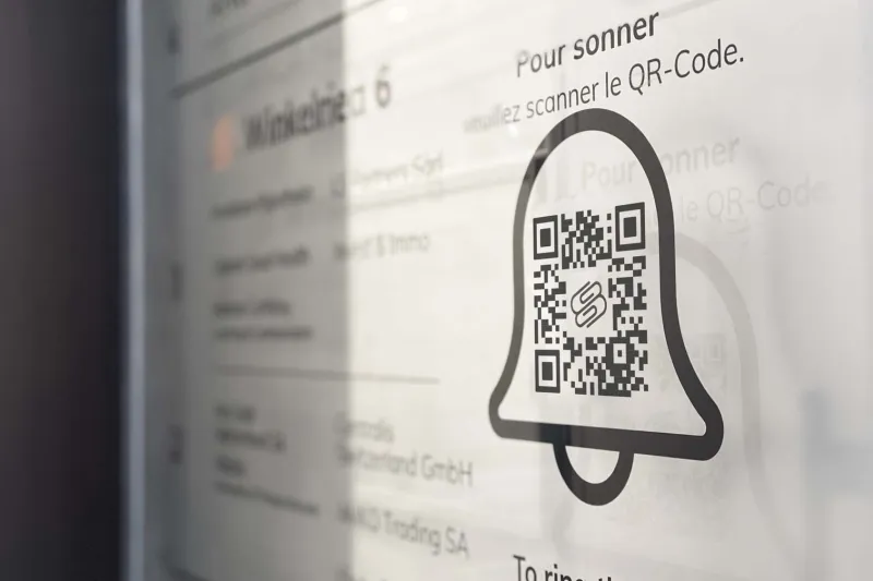 QR-Bell installation example 1